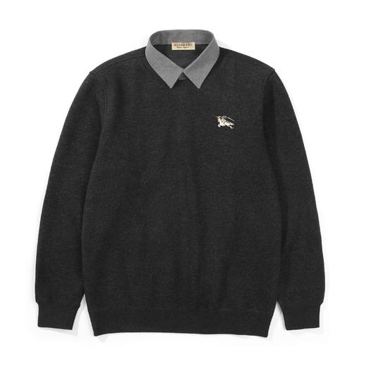 芭宝莉战马绣标假两件针织毛衣 商品图0