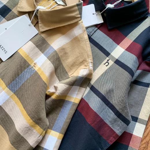 D120811复古英伦感上衣女春秋新品舒适时尚设计格纹长袖衬衫衬衣 商品图5