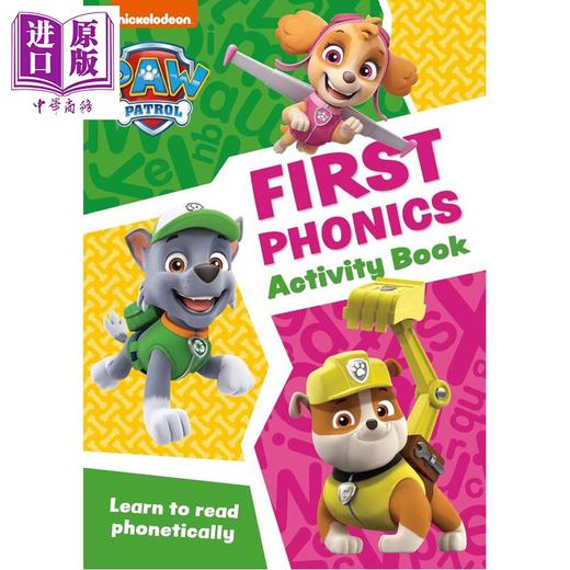 预售 【中商原版】汪汪队自然拼读活动手册 Paw Patrol Activity Book First Phonics 英文原版 拼读活动手册 进口亲子童书 3-5岁 商品图0