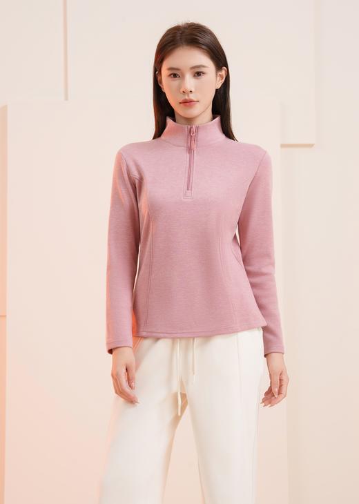 樱姿娜-秋冬新款情侣半拉链立领打底衫M012 商品图6