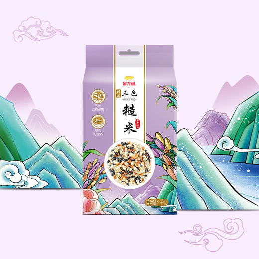 【自营】 金龙鱼 三色糙米 黑米/红米/糙米 1kg 商品图1