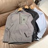 D120815秋冬款上新男女情侣款简约大气加绒半拉链卫衣 商品缩略图0