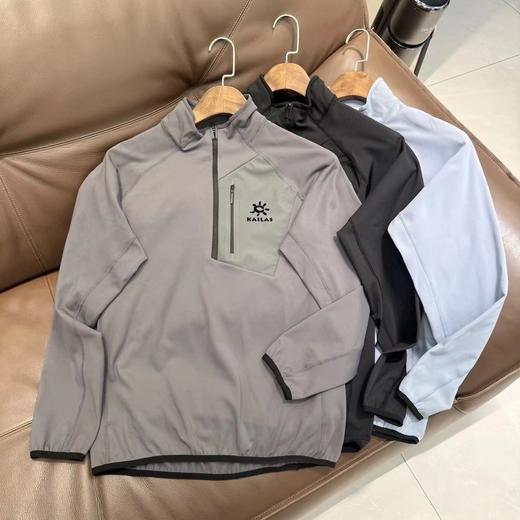 D120815秋冬款上新男女情侣款简约大气加绒半拉链卫衣 商品图0