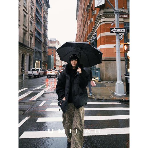 UMILAB｜狂野*藏肉神裤加厚100%棉VTG豹纹松紧腰茧型休闲裤P1296W 商品图2