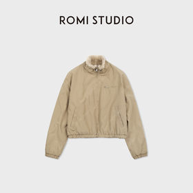 ROMI STUDIO“暖奢优雅”两面穿银兰水貂光泽皮草外套RWCWWG5531