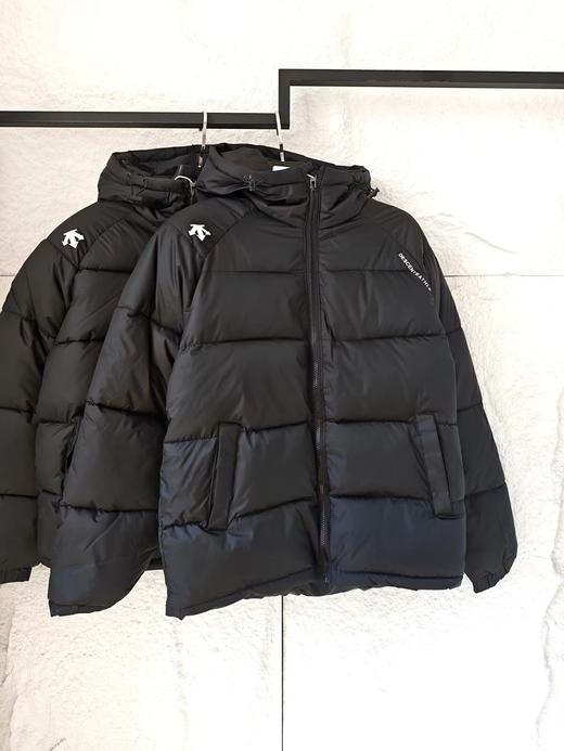 D120804冬季男女款户外保暖肩袖箭头logo简约大气连帽面包棉服 商品图4