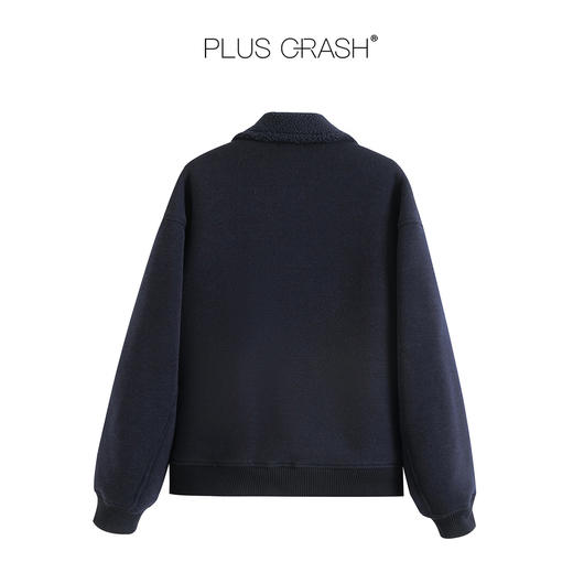 PLUS CRASH冬季新款袋鼠卫衣拉链夹克宽松圈圈摇粒绒厚外套男女款 商品图4