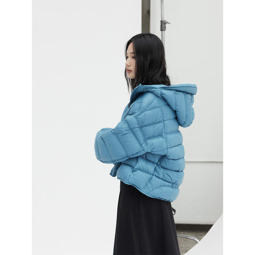 HeyDress绗线宽松连帽短款羽绒服 商品图4