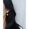 丁摩 s925纯银桃心珍珠耳环女耳坠高级感耳钉新款洋气耳饰5ZF-1523 商品缩略图1