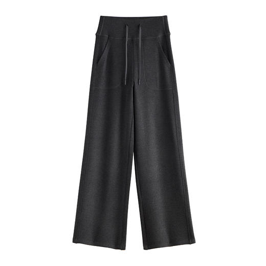 丁摩 山羊绒保暖毛呢绒抽绳口袋喇叭裤女S210 商品图4