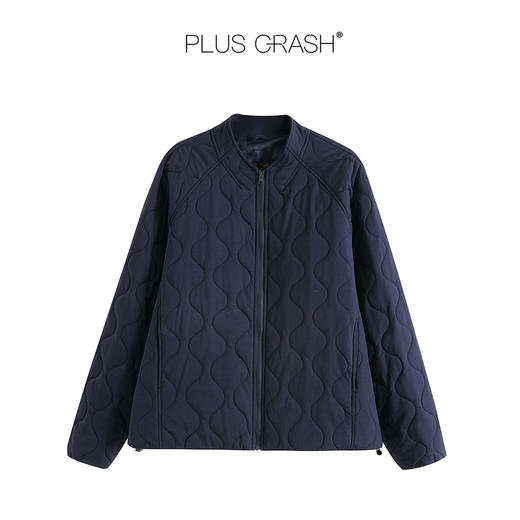 PLUS CRASH冬季葫芦花中山立领轻盈简约休闲保暖男女同款棉服外套 商品图4