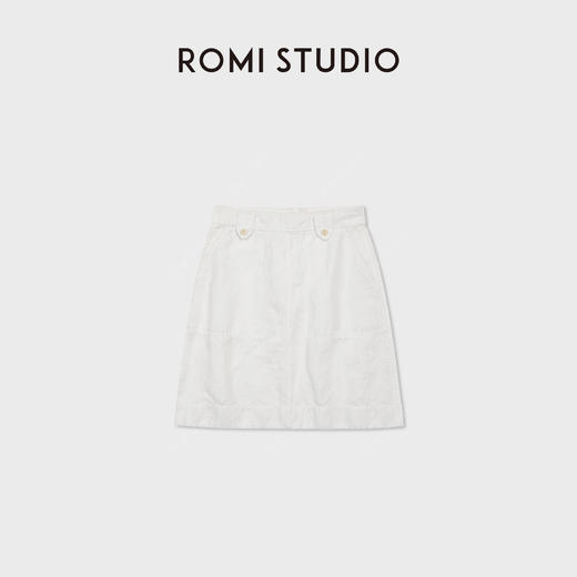 ROMI STUDIO“休闲复古”汉麻棉混纺多色A字工装半身裙 RWCSXD3151 商品图2