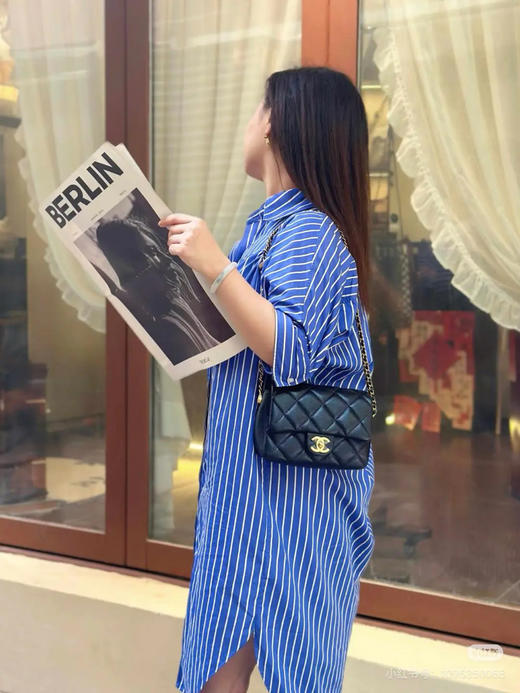 Chanel 黑金 牛皮 21K 子弹头 方胖子 商品图3