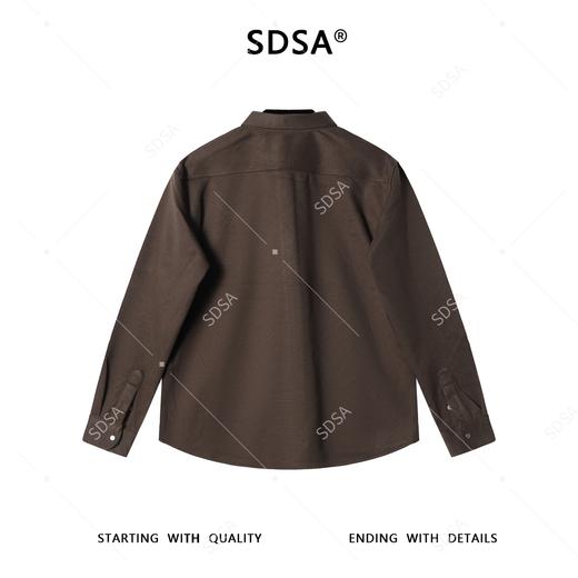 9213SDSA男士秋冬新款痞帅男装复古简约拼接撞色翻领衬衫百搭时尚衬衣 商品图5