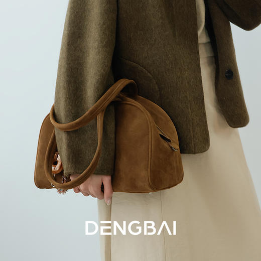登白DENGBAI 复古风秋冬新款软皮质手提托特包 商品图1