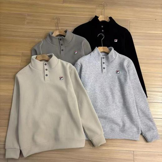 D120808加绒加厚一体绒卫衣半高领防风保暖男士打底衫 商品图0