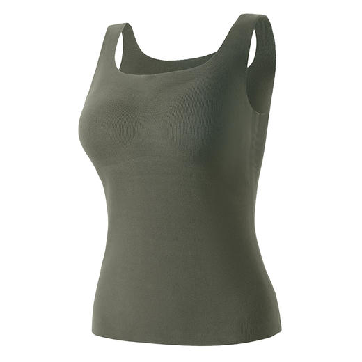 【椰油保暖背心】89.9/买一送一 花姿彤椰油云感衣 7A抑菌自带胸垫 双面磨毛无痕保暖 抬手不跑杯 方领V领可选 商品图6