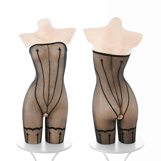 霏慕 惑心撩情抹胸提花连身丝袜ZY124 商品图3