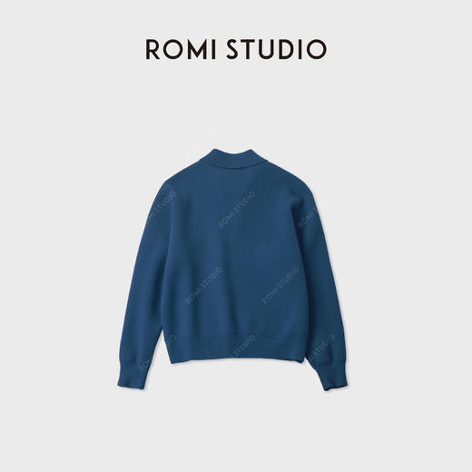 ROMI STUDIO“温暖如初”100绵羊毛密织前拉链polo领毛衣RWDWST1707 商品图2