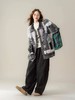 D120837复古潮酷风黑灰白高领牛角扣针织开衫外套 商品缩略图7