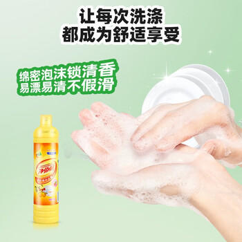 净佰俐洗洁精500g柠檬香餐具小瓶除油洗涤灵洗碗液 /家庭清洁/纸品 /家庭环境清洁 /洗洁精 商品图5