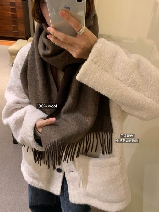 Ralph Laure*n超级好看百搭双面羊毛围巾 商品图9