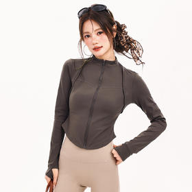 跃牌【禅语梵心】加绒健身外套女防寒保暖拉链上衣运动健身瑜伽服WT5564