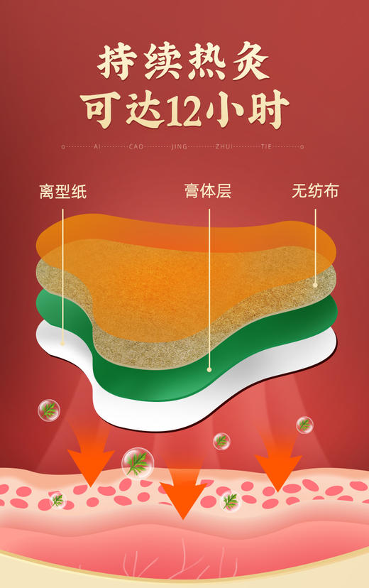 北京同仁堂艾草颈椎贴12贴 肩颈肩周关节热敷贴艾草艾叶贴颈椎部位型艾灸贴 商品图4