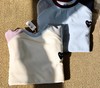 D120856日系休闲风拼色插肩袖德绒膨胀卫衣 商品缩略图1