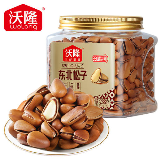 沃隆 东北松子288g 精选当季新果大果 长白山红松松子 自然熟新货 商品图0