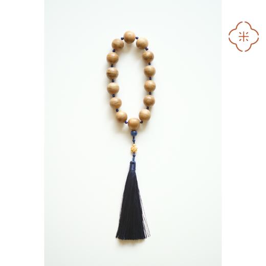 米马饰物 来自越南 白木沉香14子 青金隔珠配手钏 味清而雅 平安顺遂 商品图4