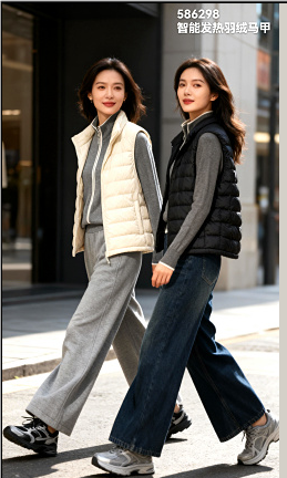 586298智能发热羽绒马甲