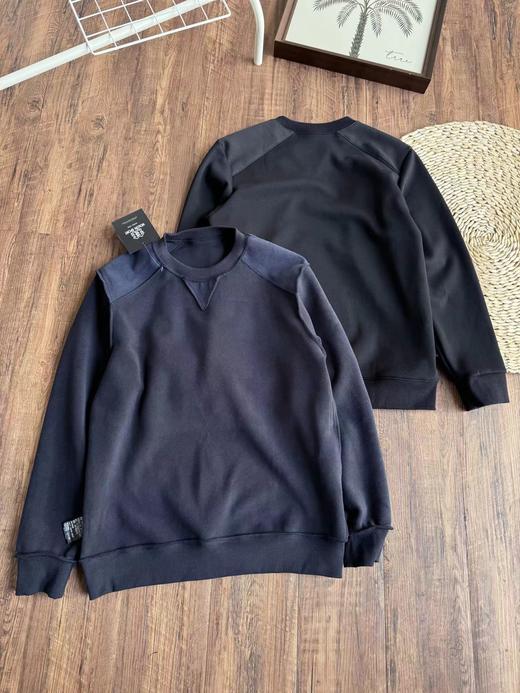 D120827冬季山系复古设计简约休闲百搭男士加绒圆领卫衣 商品图1