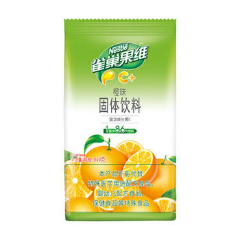 雀巢（Nestle）果维C+橙汁味840g/袋 富含维C 低脂果珍冲饮果汁粉 /水饮冲调 /冲饮谷物 /果蔬粉 商品图4
