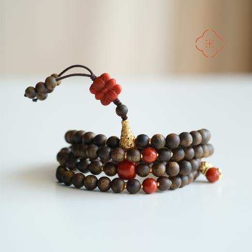 米马饰物 黑油奇楠198子手持 南红配饰 旺运纳福 修身养性 商品图3