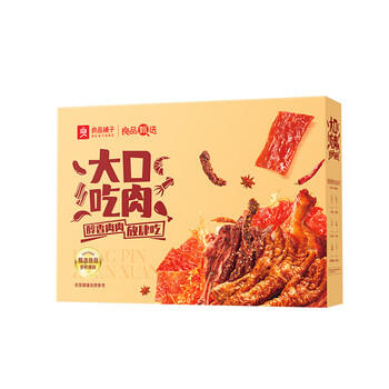 良品铺子节日大口吃肉礼盒550g坚果大礼包休闲零食福利礼品公司团购 商品图3