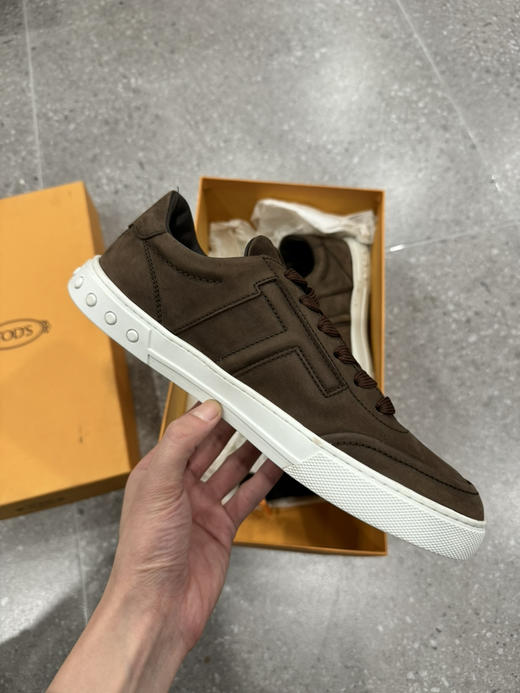 正品 TOD'S托德斯 系带低帮 时尚板鞋 男款 棕色 全新原盒 尺码6.5 （40.5）号01099 商品图2