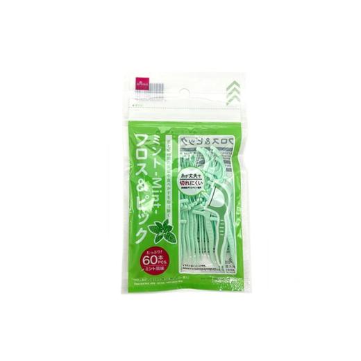 《大创》牙线和牙签 - 薄荷色 - 60 件 - 带拉链袋 - 商品图0