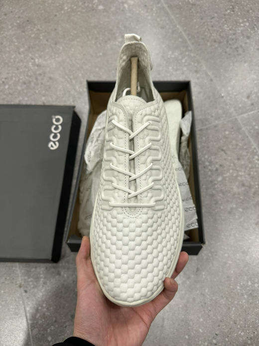 正品 ecco爱步 悦动 皮革 生活休闲鞋 男款 白色 全新鞋盒破损 尺码43码0449 商品图1