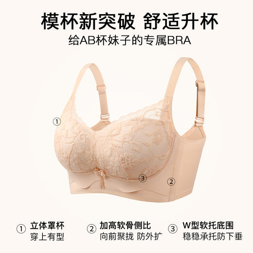 A2-【小胸聚拢升杯显大】小A秒变C聚拢防下垂收副乳调整型内衣文胸   月落星语/凝香秋燕 商品图1