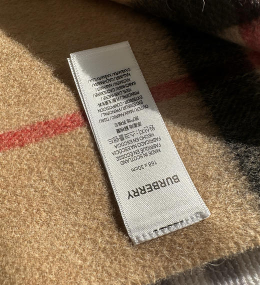 bbr水波纹格子围巾羊绒围巾 商品图9