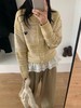 D120838复古韩系学院风短款翻领针织开衫外套女款 商品缩略图0