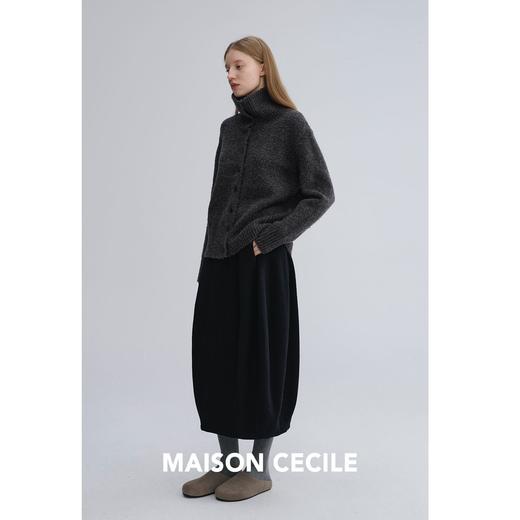 MAISON CECILE 两色|羊毛莱赛尔加厚优雅松弛感立体花苞灯笼半身裙 商品图3