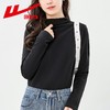 回力双面德绒打底衫女士2024春秋新款半高领内搭长袖加厚保暖T恤 商品缩略图3