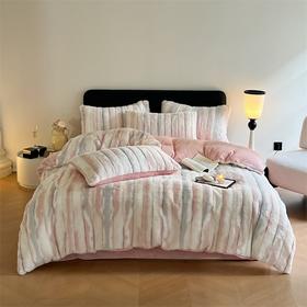 【YW】无忧购高级感撸猫感兔兔绒四件套轻奢高档加厚保暖双面绒牛奶绒床上用品（截单后3-5天发货)