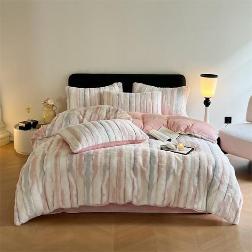 【YW】无忧购高级感撸猫感兔兔绒四件套轻奢高档加厚保暖双面绒牛奶绒床上用品（截单后3-5天发货) 商品图0