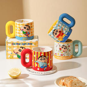 摩登主妇&蜡笔小新陶瓷马克杯高颜值水杯家用早餐杯咖啡杯子