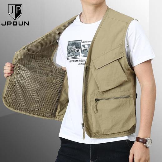 工装夏季坎肩马甲男士摄影多口袋钓鱼安全背心马夹 商品图3