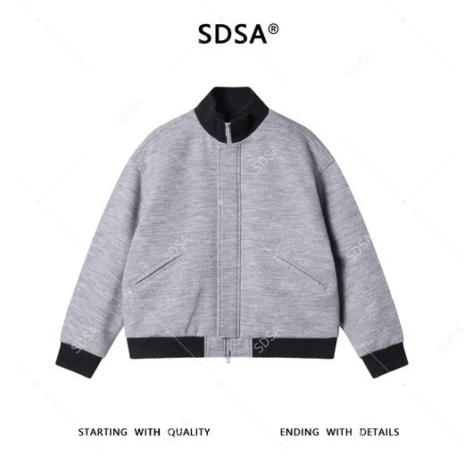 26Q8829SDSA秋冬新款痞帅男装老钱风羽绒服拉链撞色立领商务外套百搭时尚 商品图1