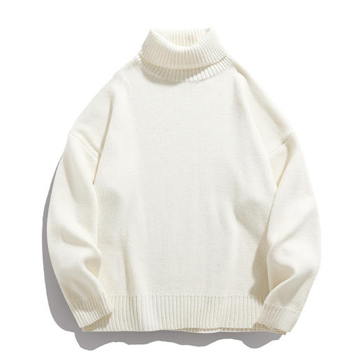 【YW】无忧购“礼物季”“圣诞清仓福利”纯色高领内搭毛衣男冬季新款慵懒风日系百搭情侣针织衫K4087（截单后3-5天发货） 商品图4